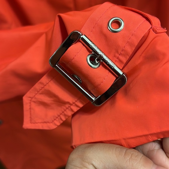 Micheal Kors Trench Bright Pink Coat Size L - Picture 4 of 6